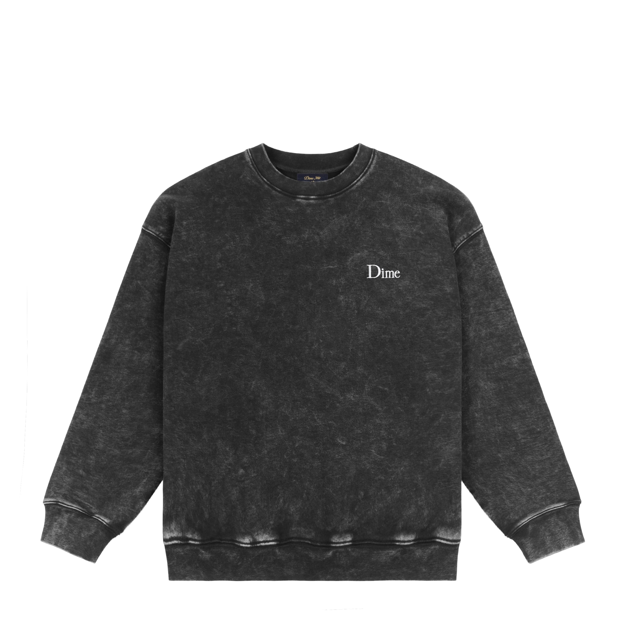 DIME MTL CLASSIC FRENCH TERRY CREWNECK FADED BLACK – Olympia DIME MTL CLASSIC FRENCH TERRY CREWNECK FADED BLACK – Olympia