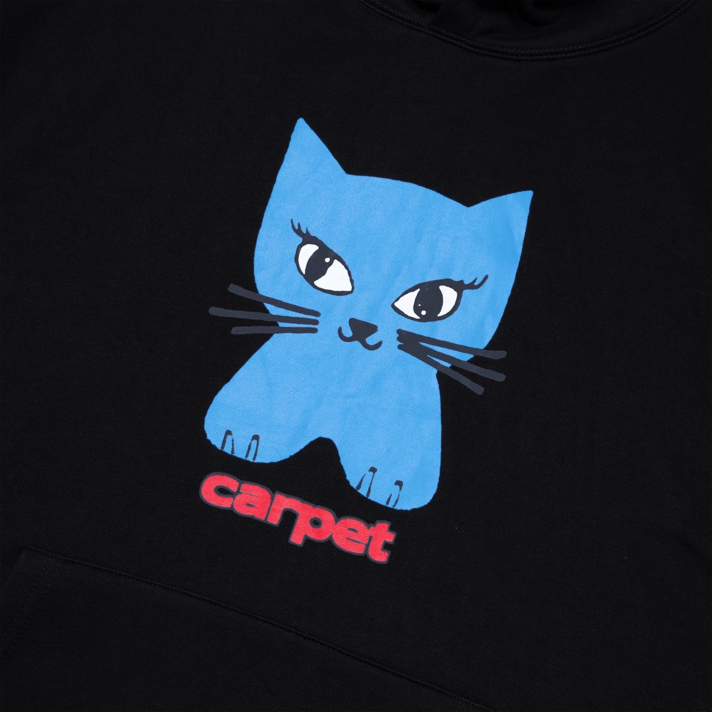 CARPET COMPANY CAT HOODIE BLACK