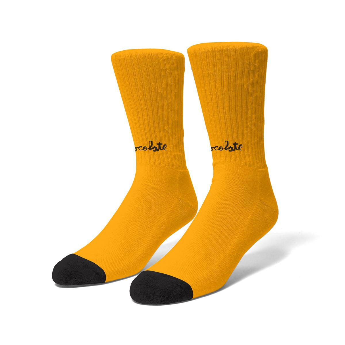 CHOCOLATE SKATEBOARDS LOST CHUNK SOCKS YELLOW