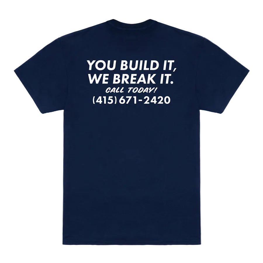 THRASHER MAGAZINE DESTRUCTION TEE NAVY