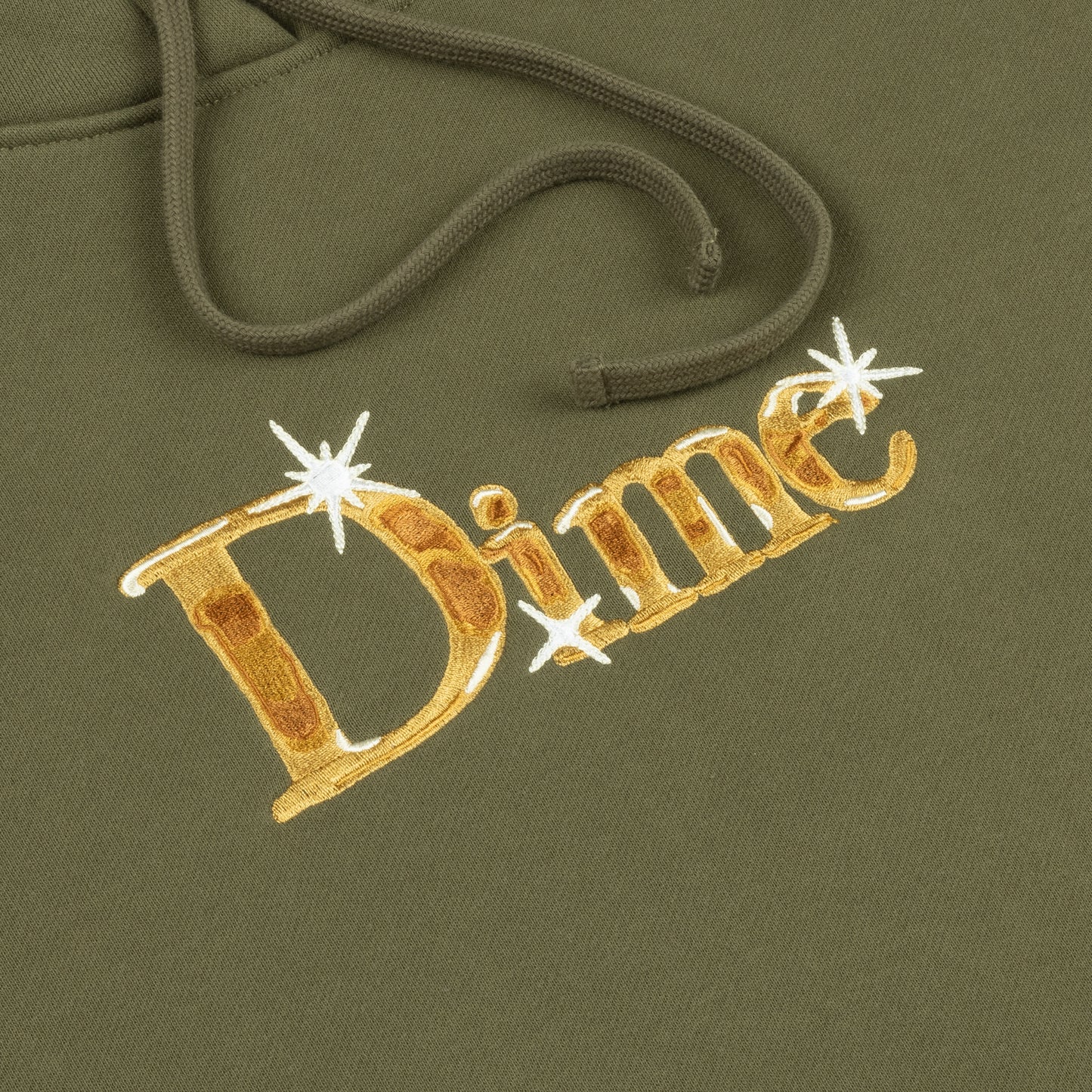 DIME MTL CLASSIC SHINY HOODIE DARK OLIVE