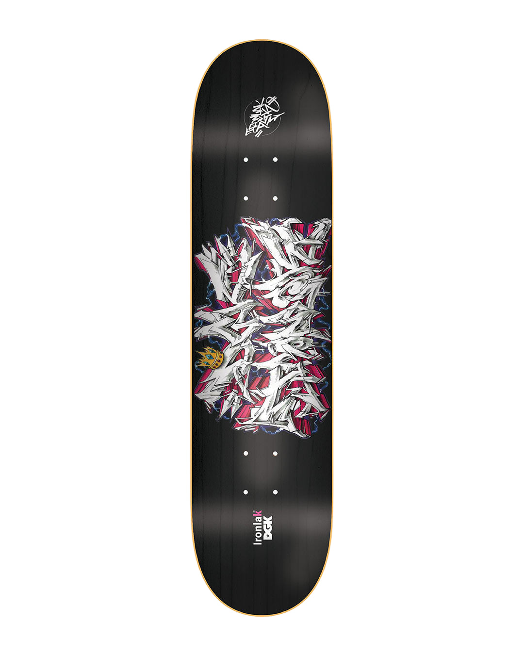 DGK X IRONLAK VOLTS DECK BLACK 8.25