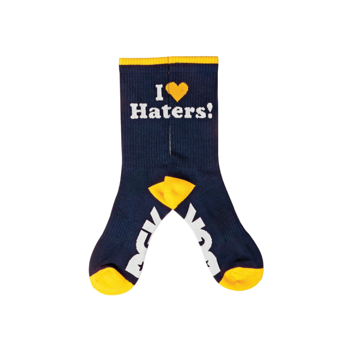 DGK HATERS SOCKS NAVY/YELLOW