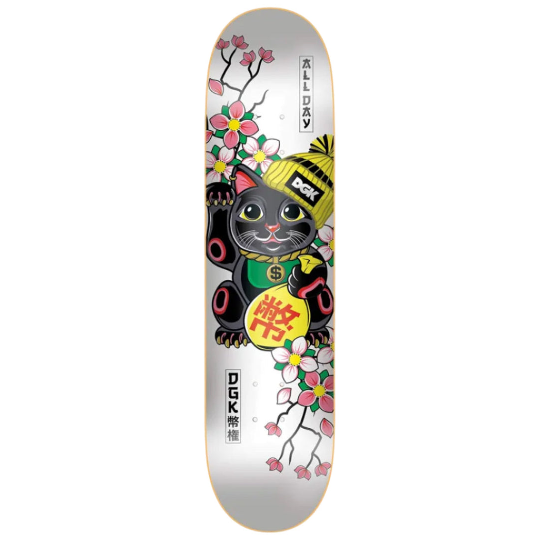 DGK LUCKY CAT WHITE DECK 8.25