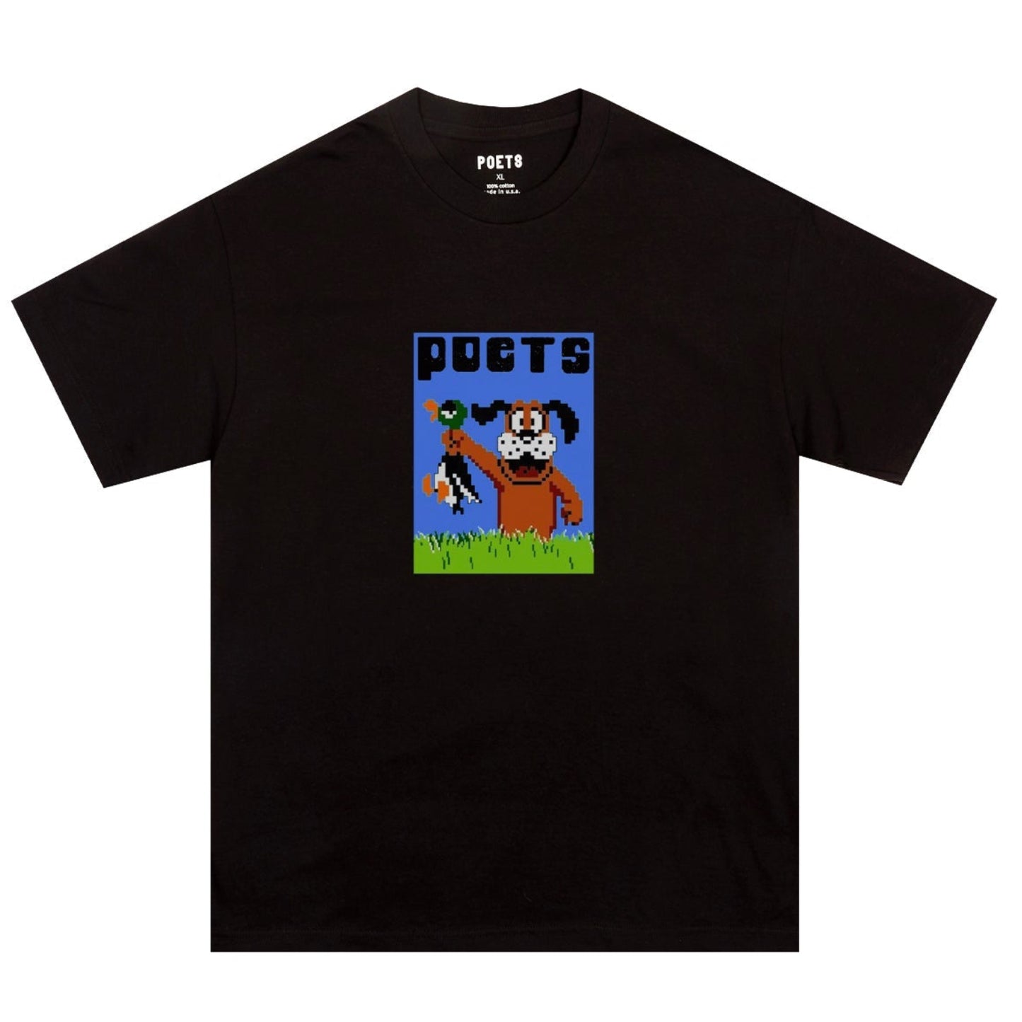 POETS HUNT SCREENED TEE BLACK