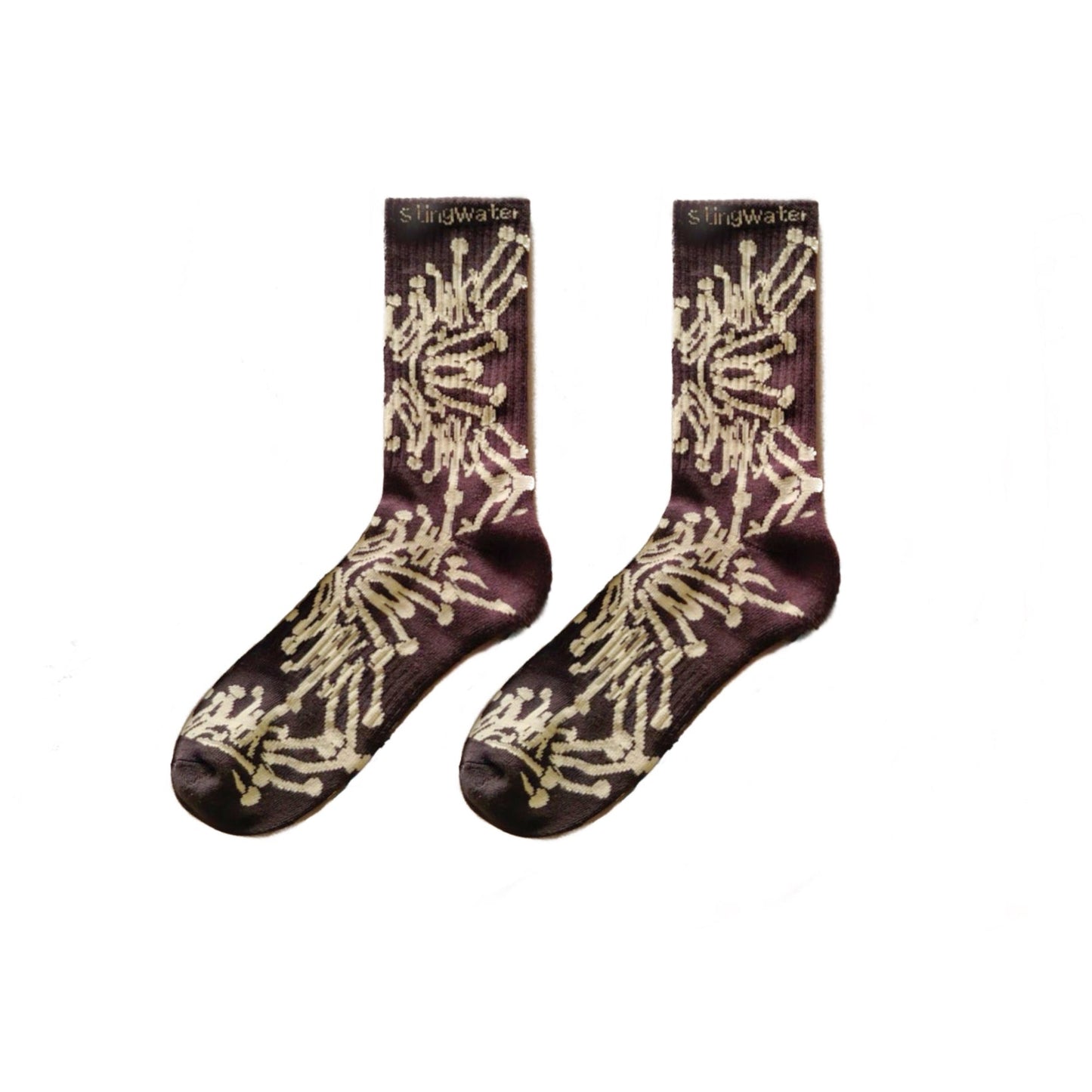 STINGWATER MUSHROOM BONES SOCK BROWN