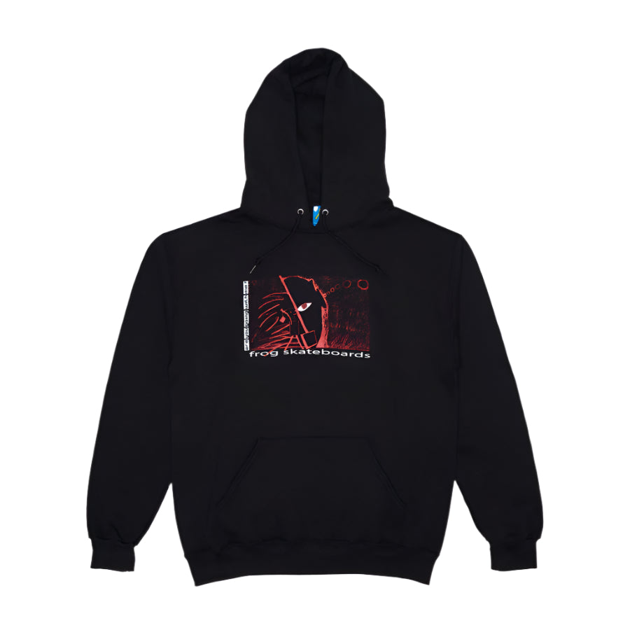 FROG SKATEBOARDS R U GOING WITH ME HOODIE BLACK