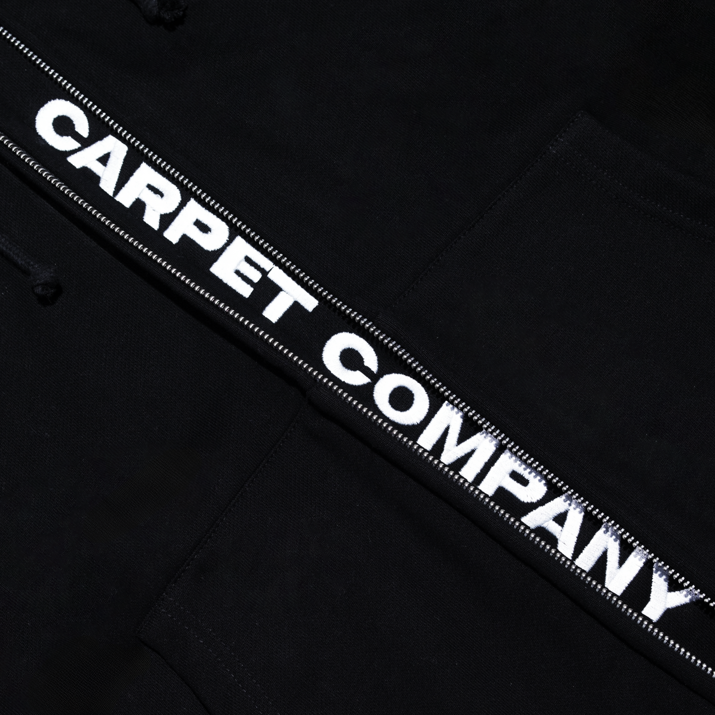 CARPET COMPANY FAKE ZIP HOODIE BLACK