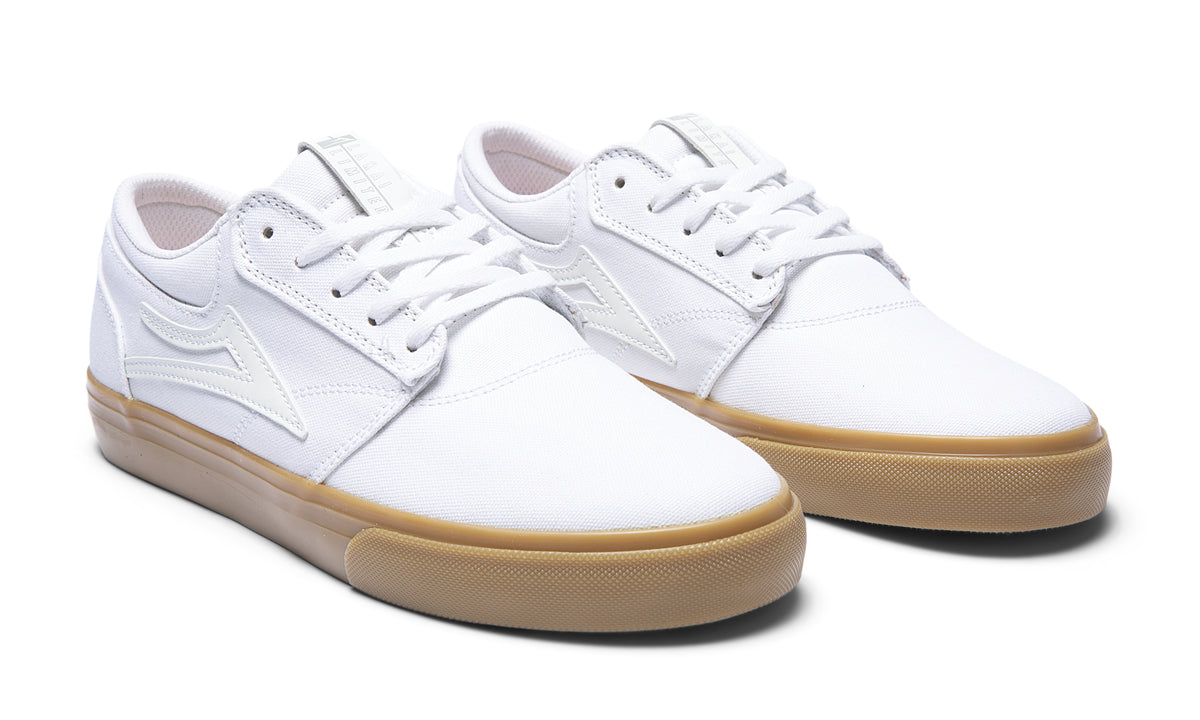 LAKAI LTD GRIFFIN CANVAS WHITE/GUM