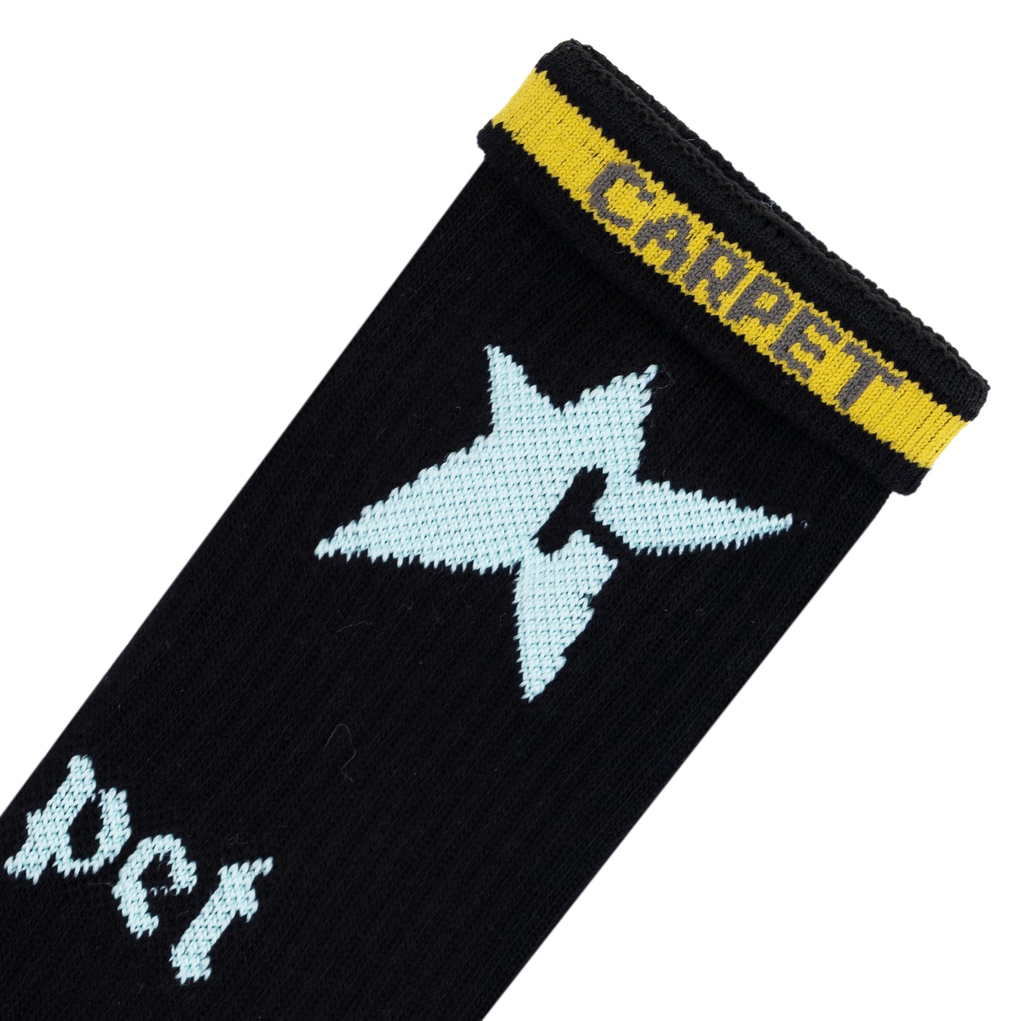 CARPET COMPANY C-STAR GLOW IN THE DARK SOCKS BLACK
