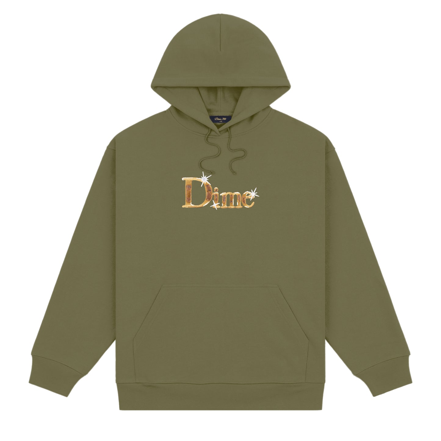 DIME MTL CLASSIC SHINY HOODIE DARK OLIVE