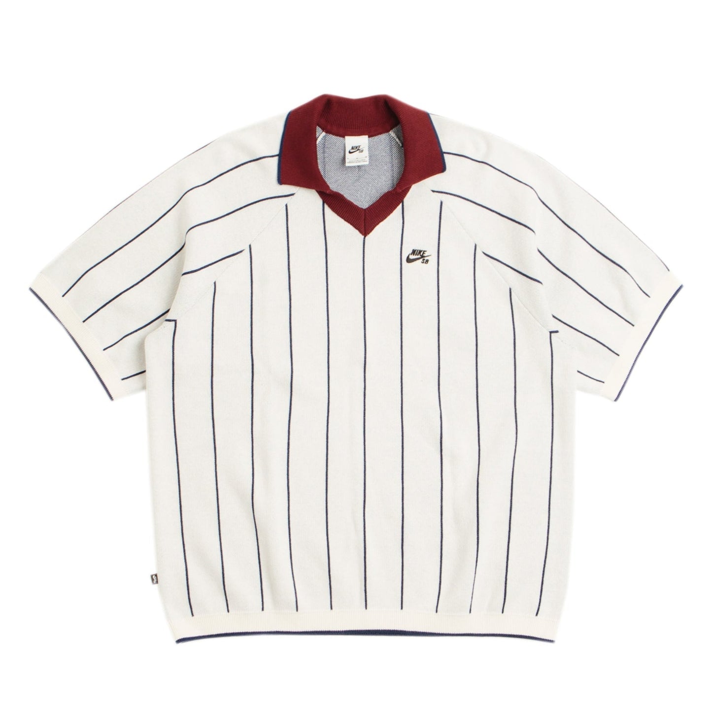NIKE SB STRIPE POLO SWEATER SAIL/NAVY/TEAMRED