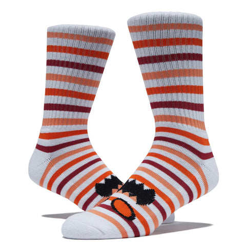 TOY MACHINE MONSTER FACE MINI STRIPES SOCKS ORANGE