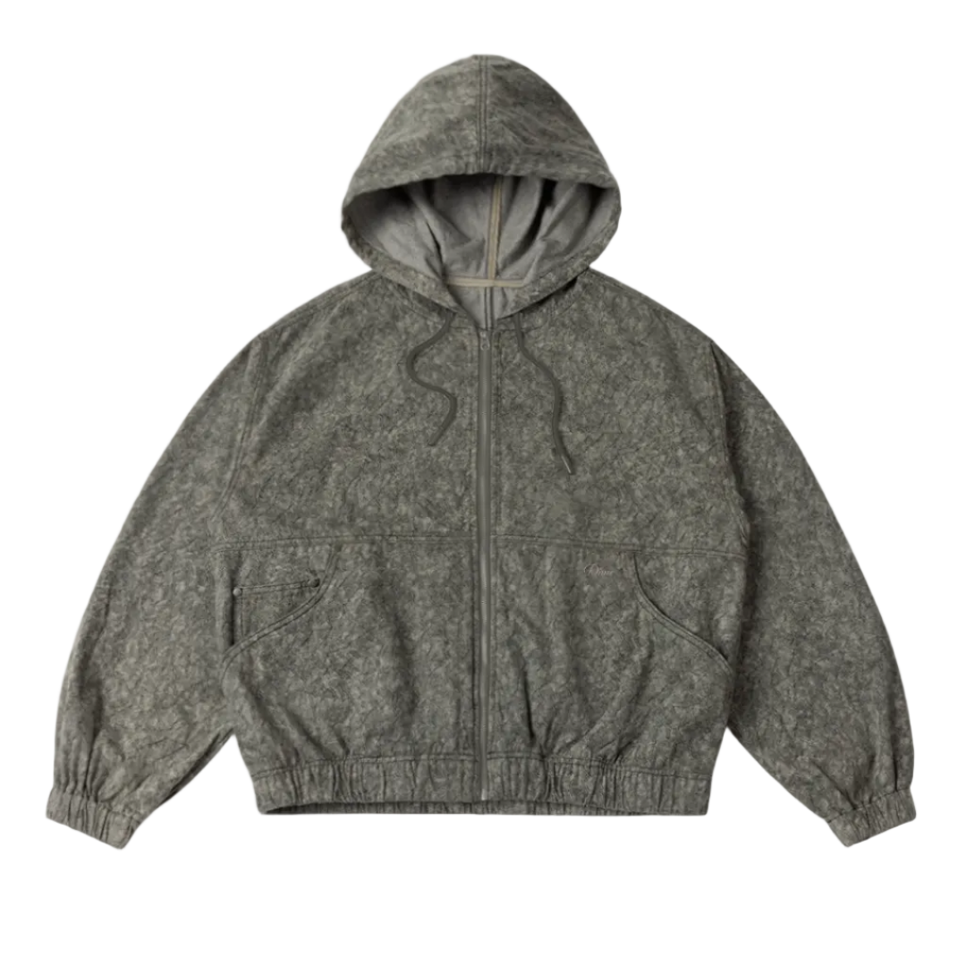 DIME MTL HOODED DENIM JACKET ELECTRIC CHARCOAL