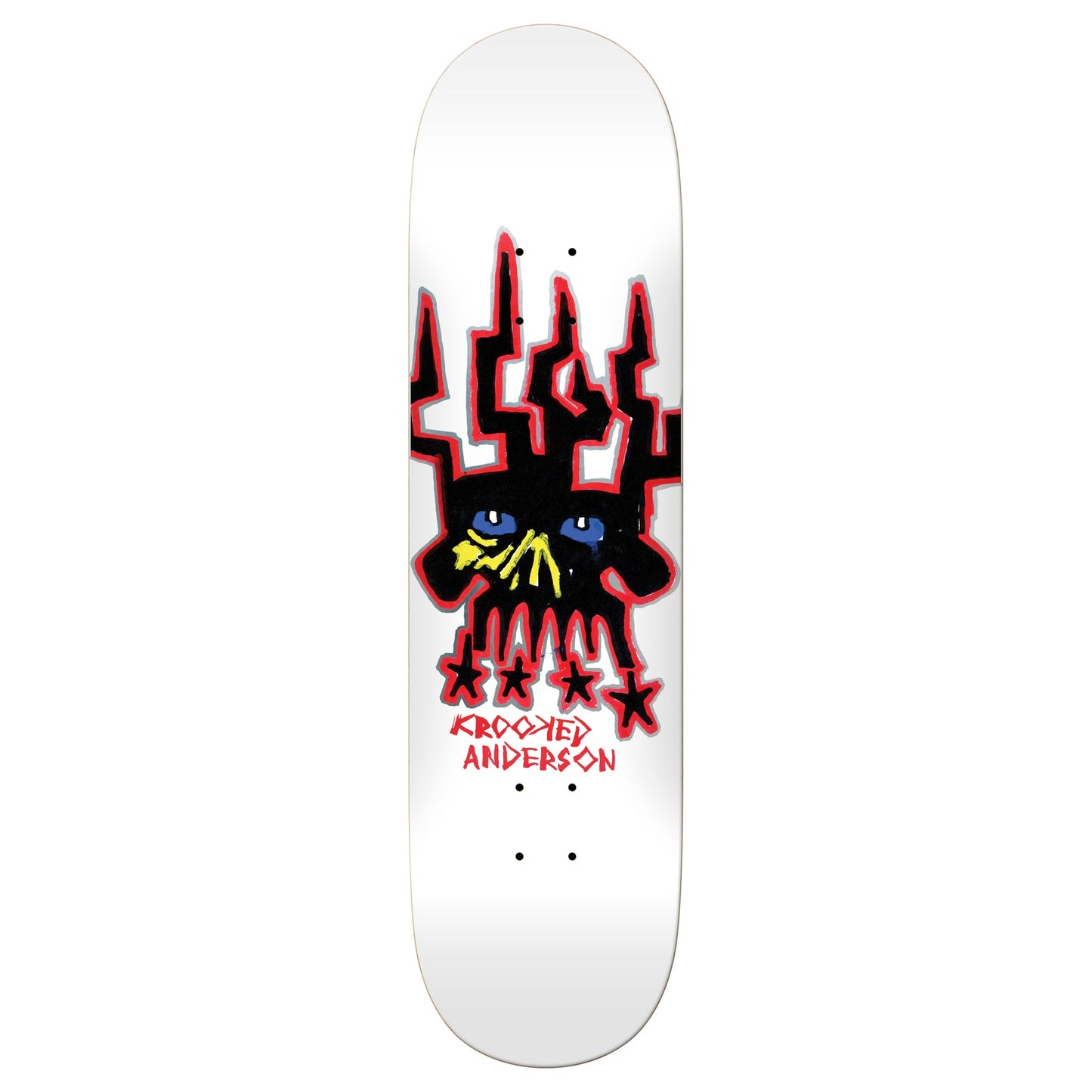 KROOKED SKATEBOARDS MANDERSON SKULLKING DECK 8.38