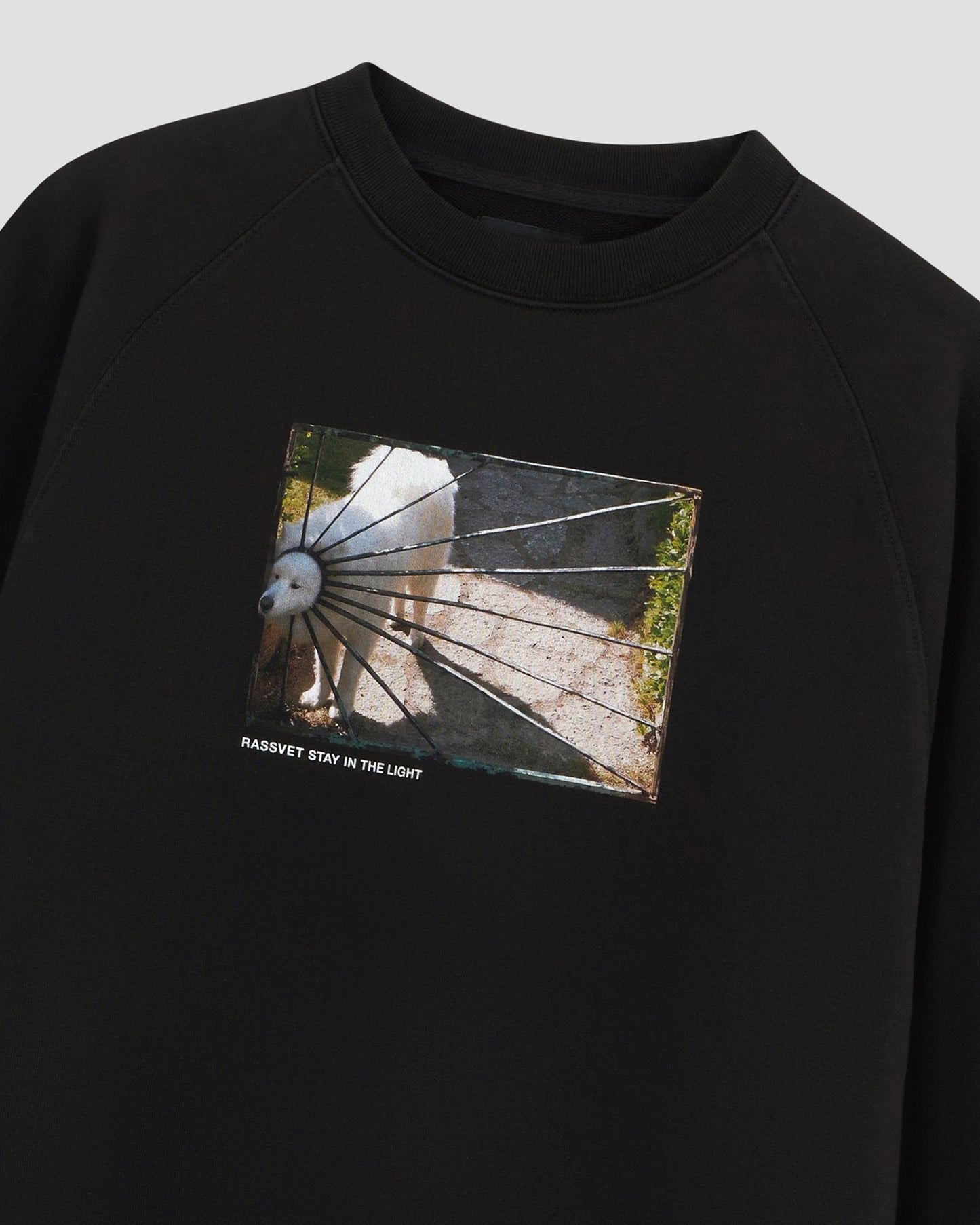 RASSVET / PACCBET DOG LOGO CREWNECK BLACK