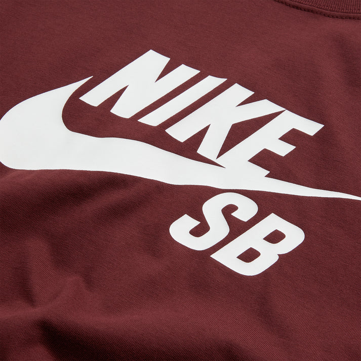 NIKE SB LOGO SKATE TEE DARK RED