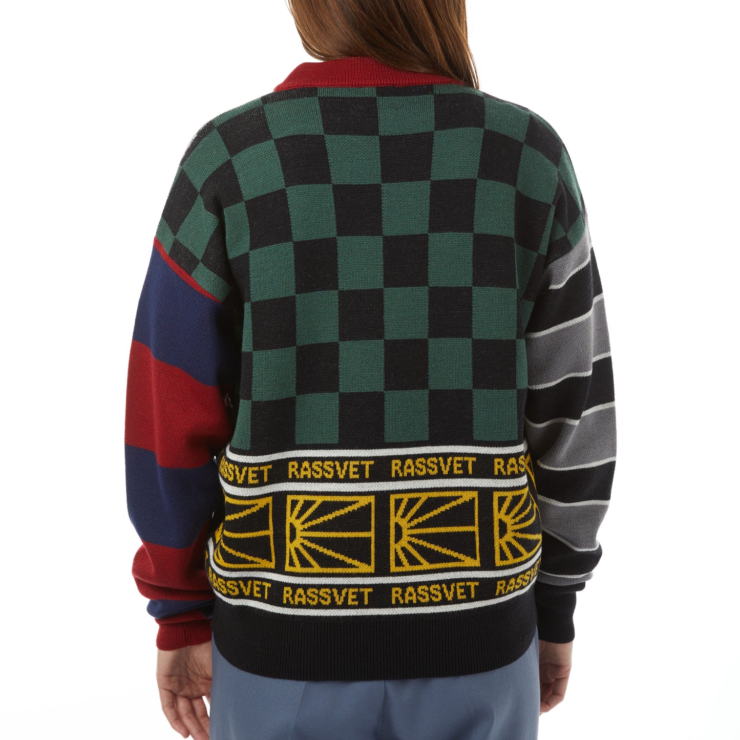 RASSVET / PACCBET MULTI PANEL KNIT CREWNECK JUMPER