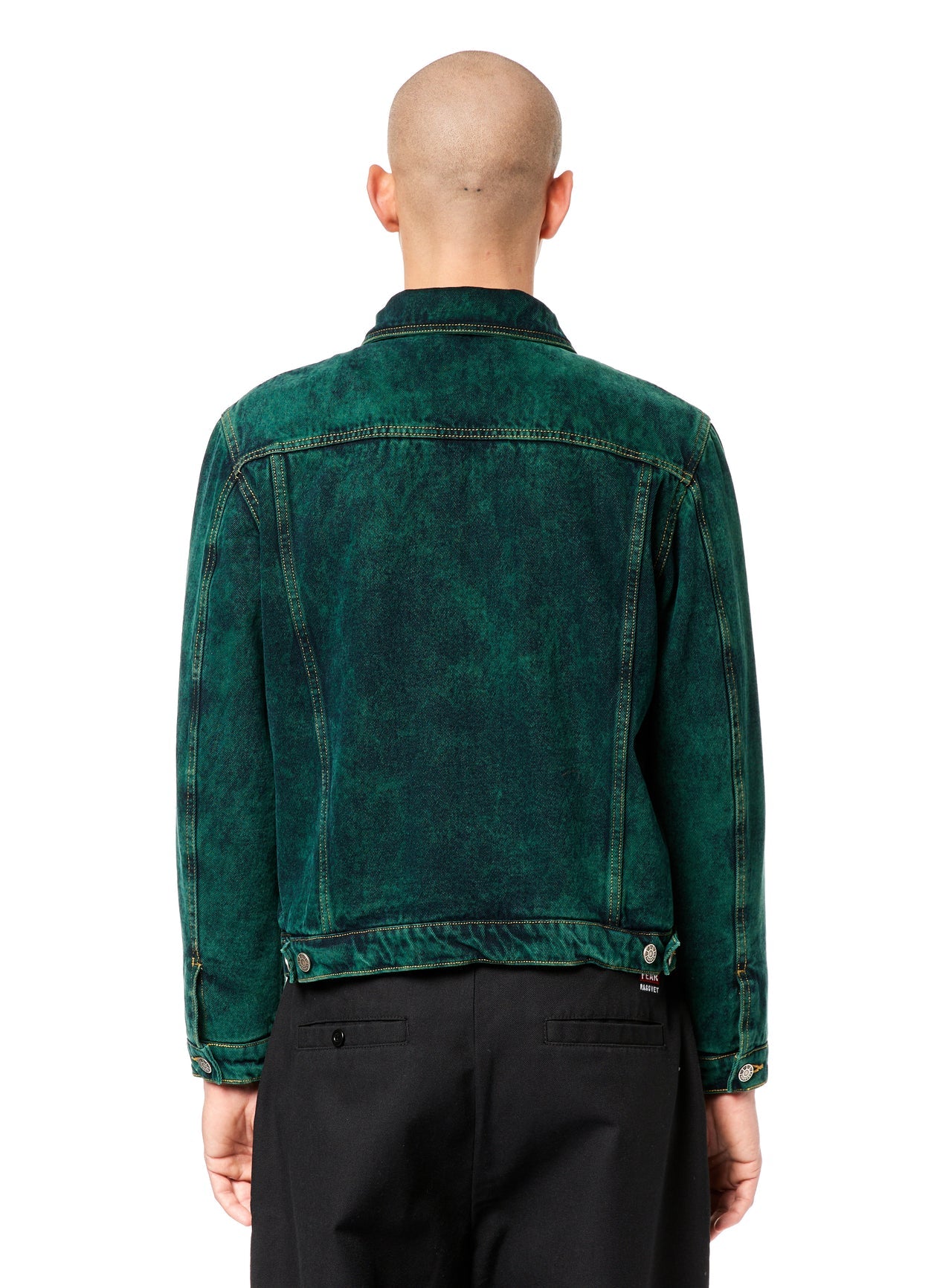 RASSVET / PACCBET LINED DENIM JACKET GREEN WASH