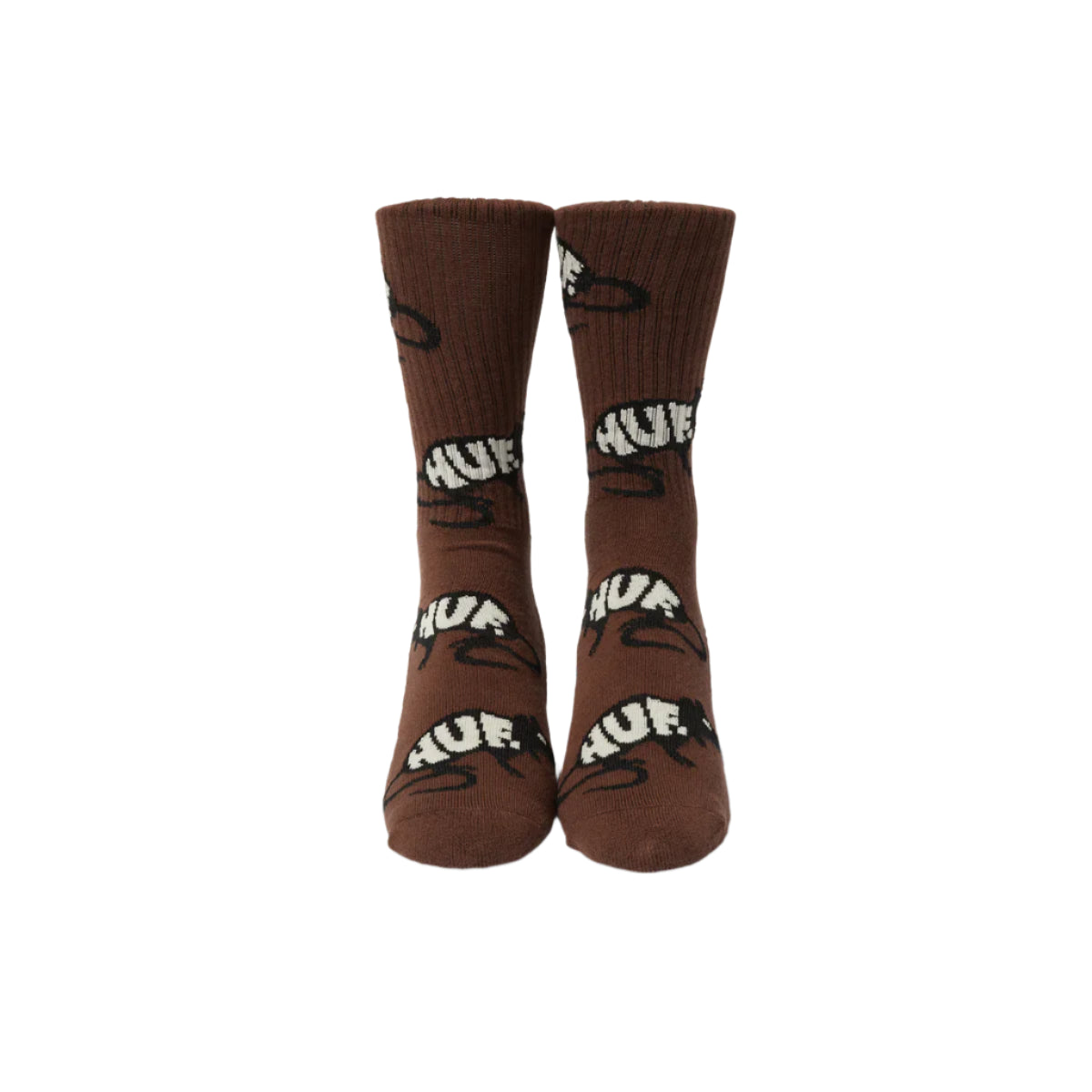 HUF WORLDWIDE PEST PROBLEM CREW SOCK CAMEL
