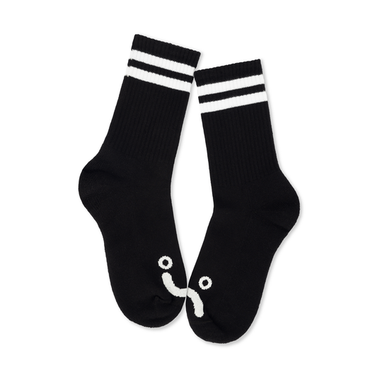 POLAR SKATE CO HAPPY SAD SOCKS BLACK