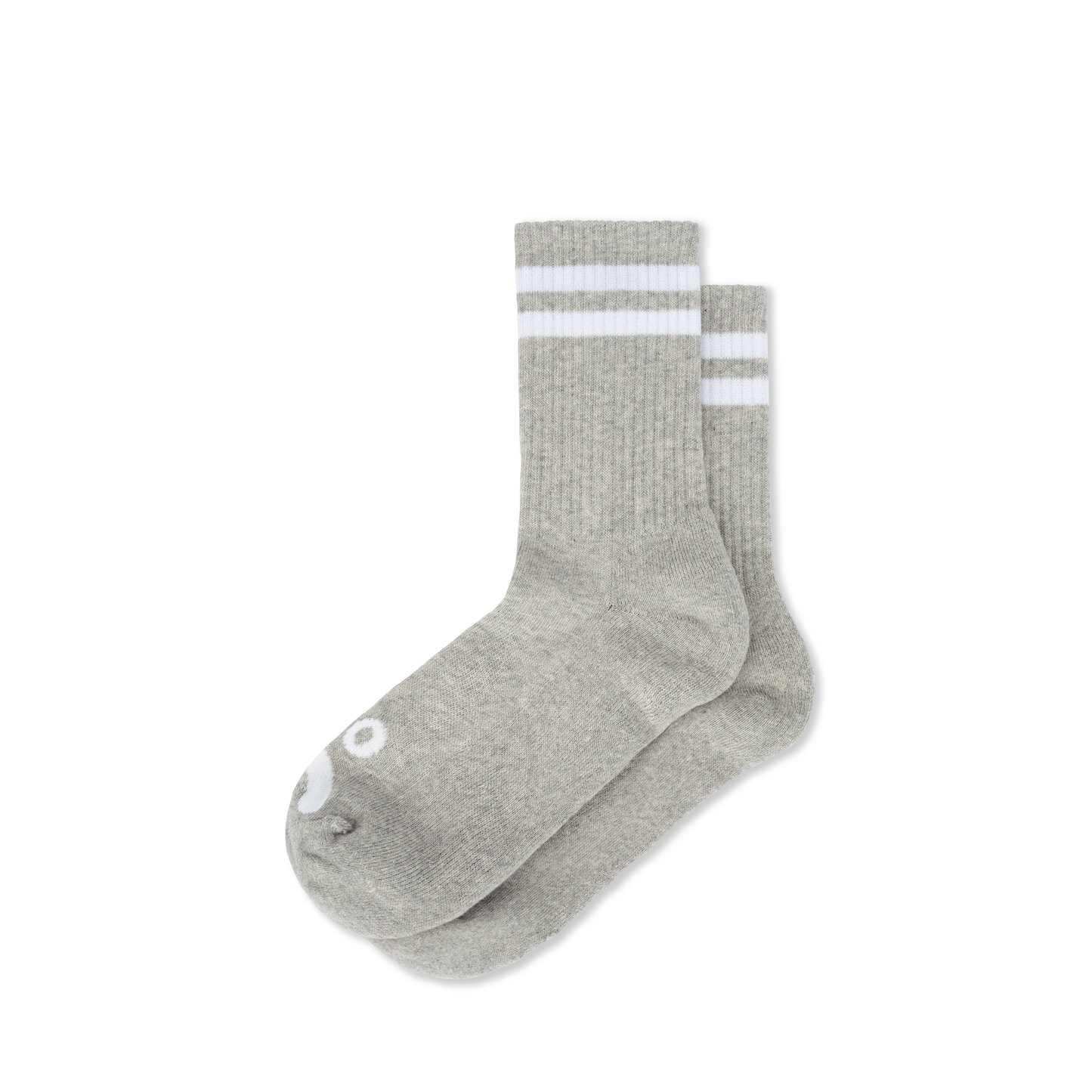 POLAR SKATE CO HAPPY SAD SOCKS HEATHER GREY