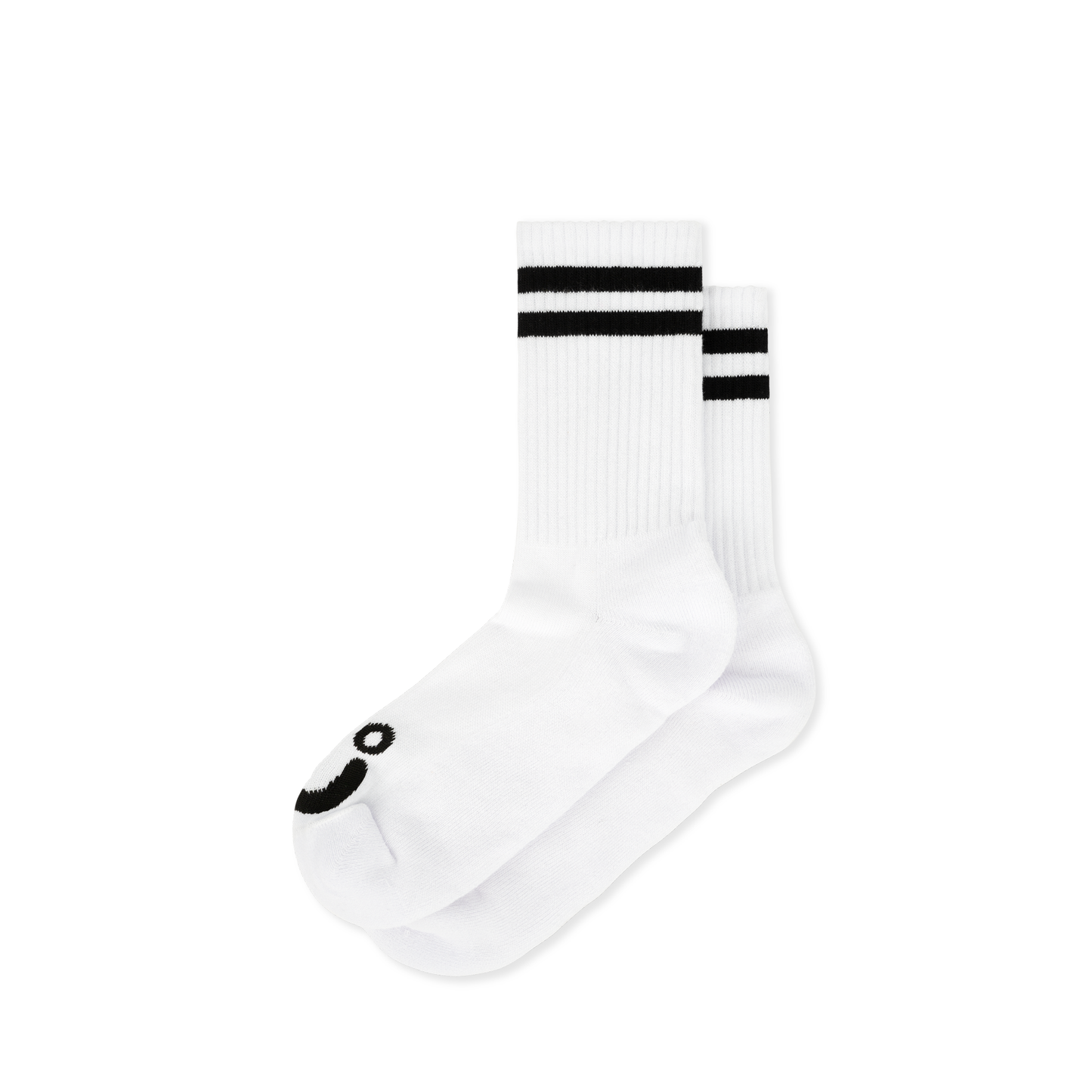 POLAR SKATE CO HAPPY SAD SOCKS WHITE