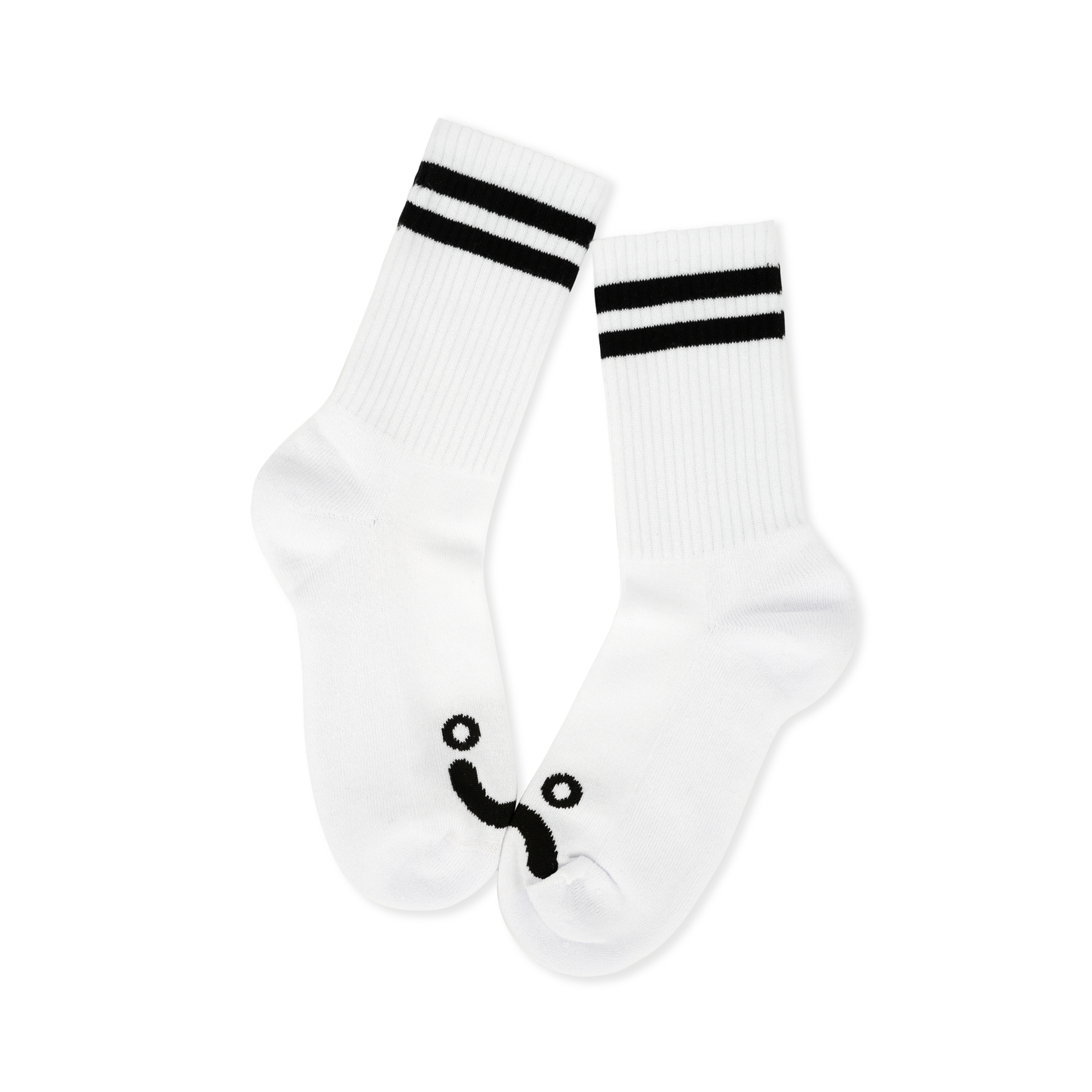 POLAR SKATE CO HAPPY SAD SOCKS WHITE