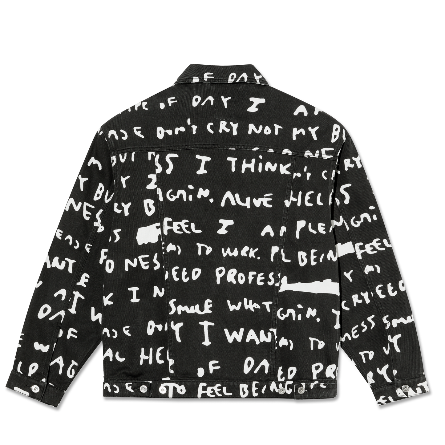 POLAR SKATE CO PATRIK JACKET SAD NOTES BLACK/WHITE