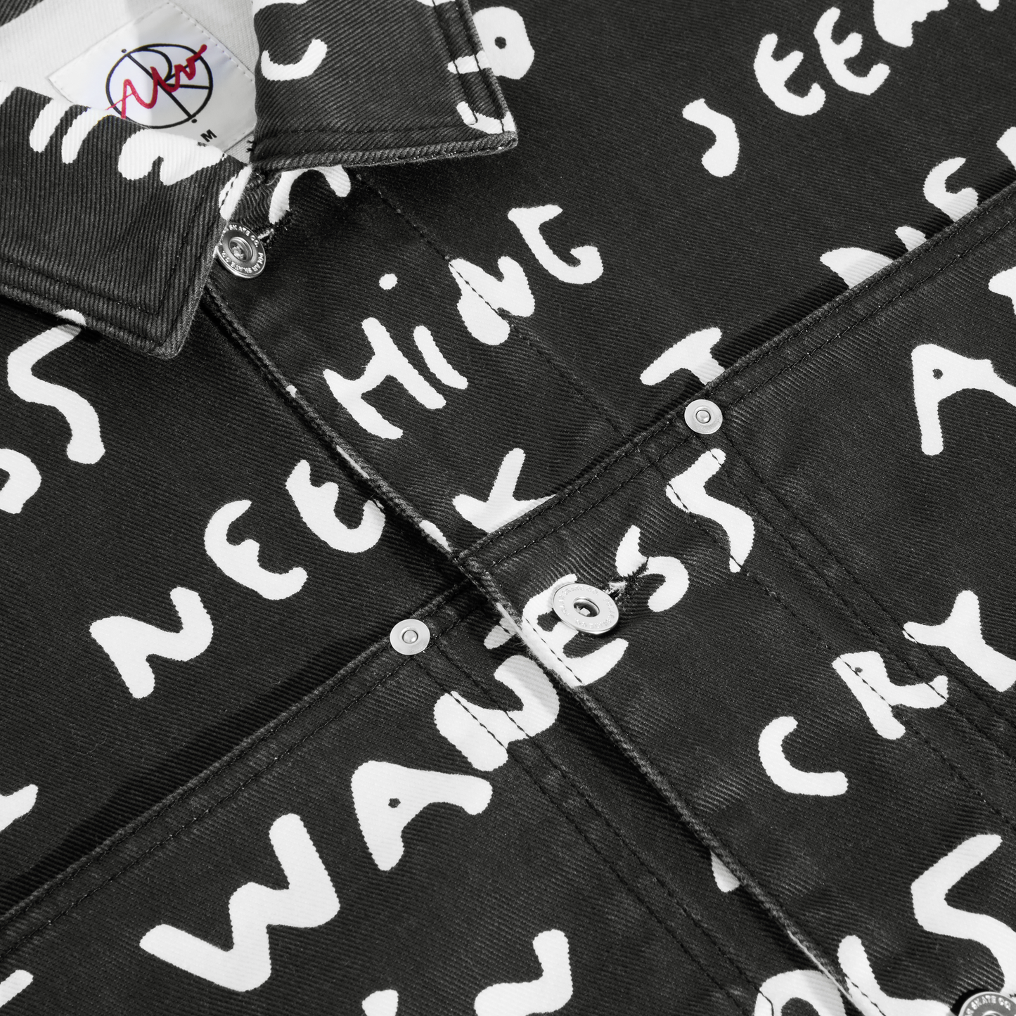 POLAR SKATE CO PATRIK JACKET SAD NOTES BLACK/WHITE