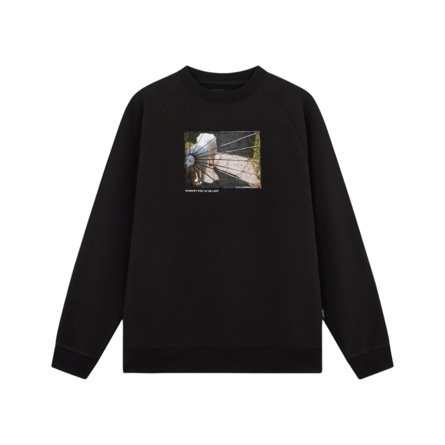 RASSVET / PACCBET DOG LOGO CREWNECK BLACK