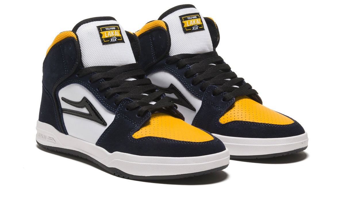 LAKAI LTD TELFORD HIGH NAVY/YELLOW SUEDE