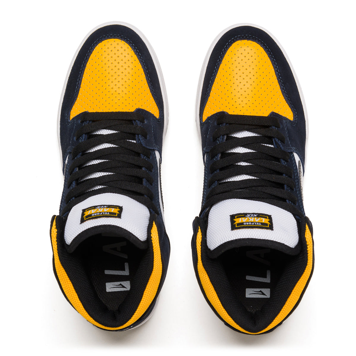 LAKAI LTD TELFORD HIGH NAVY/YELLOW SUEDE