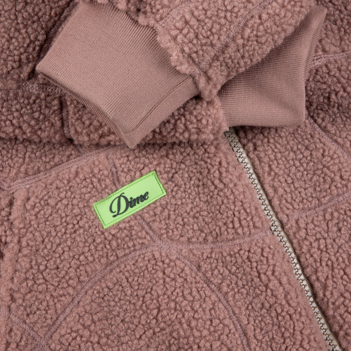 DIME MTL COVERSTITCH SHERPA FLEECE MAUVE