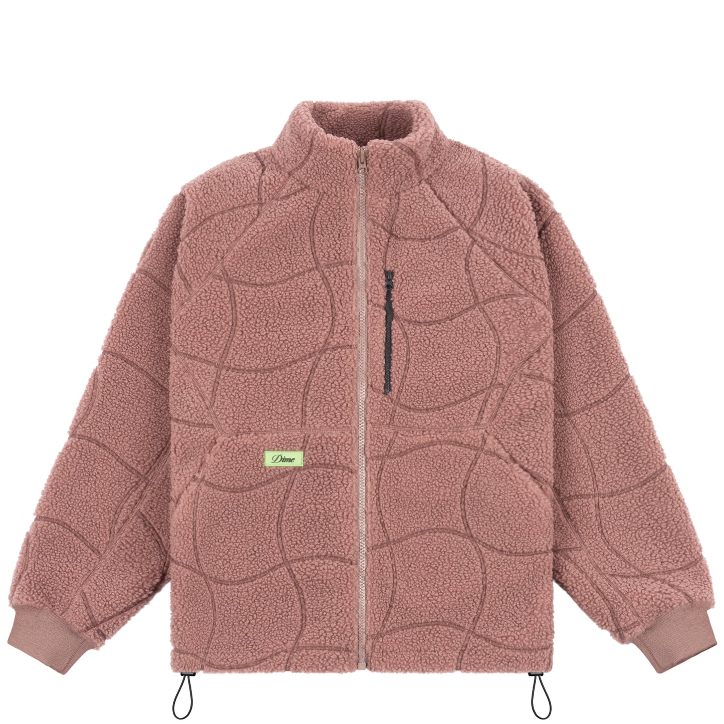 DIME MTL COVERSTITCH SHERPA FLEECE MAUVE