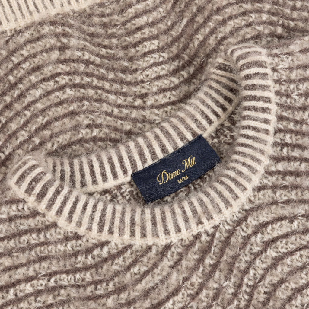 DIME MTL MOHAIR WAVE KNIT CAMEL