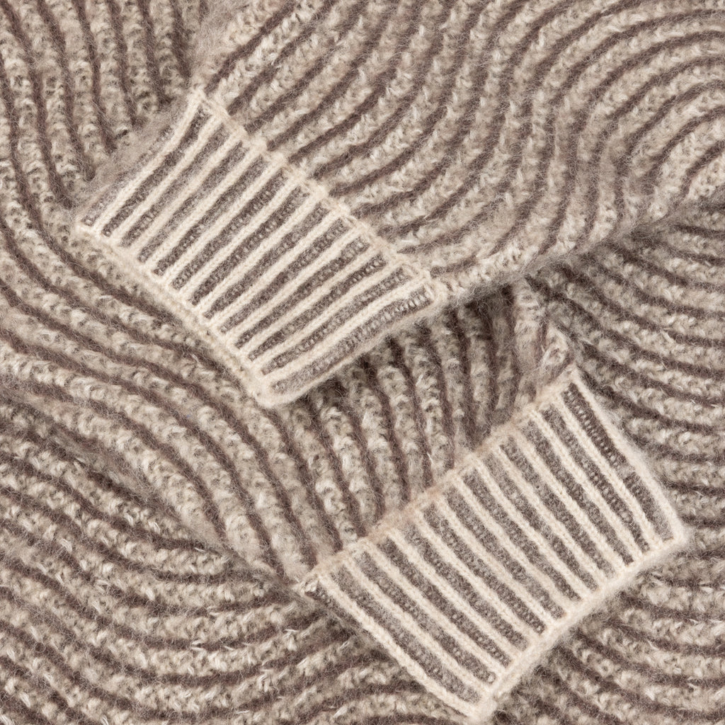 DIME MTL MOHAIR WAVE KNIT CAMEL