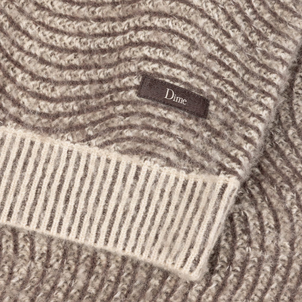 DIME MTL MOHAIR WAVE KNIT CAMEL
