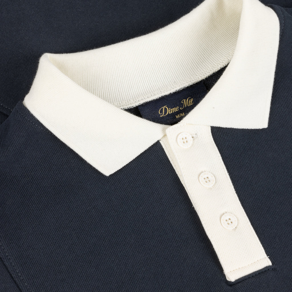 DIME MTL FRENCH TERRY RUGBY SHIRT NAVY