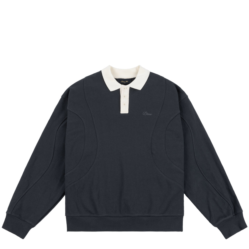 DIME MTL FRENCH TERRY RUGBY SHIRT NAVY