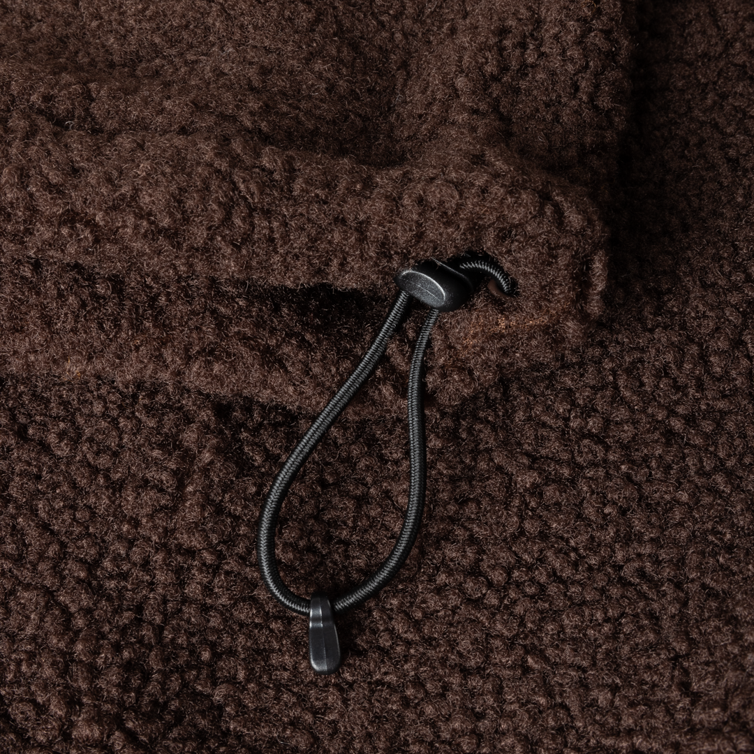 DIME MTL POLAR FLEECE SHERPA ZIP BROWN