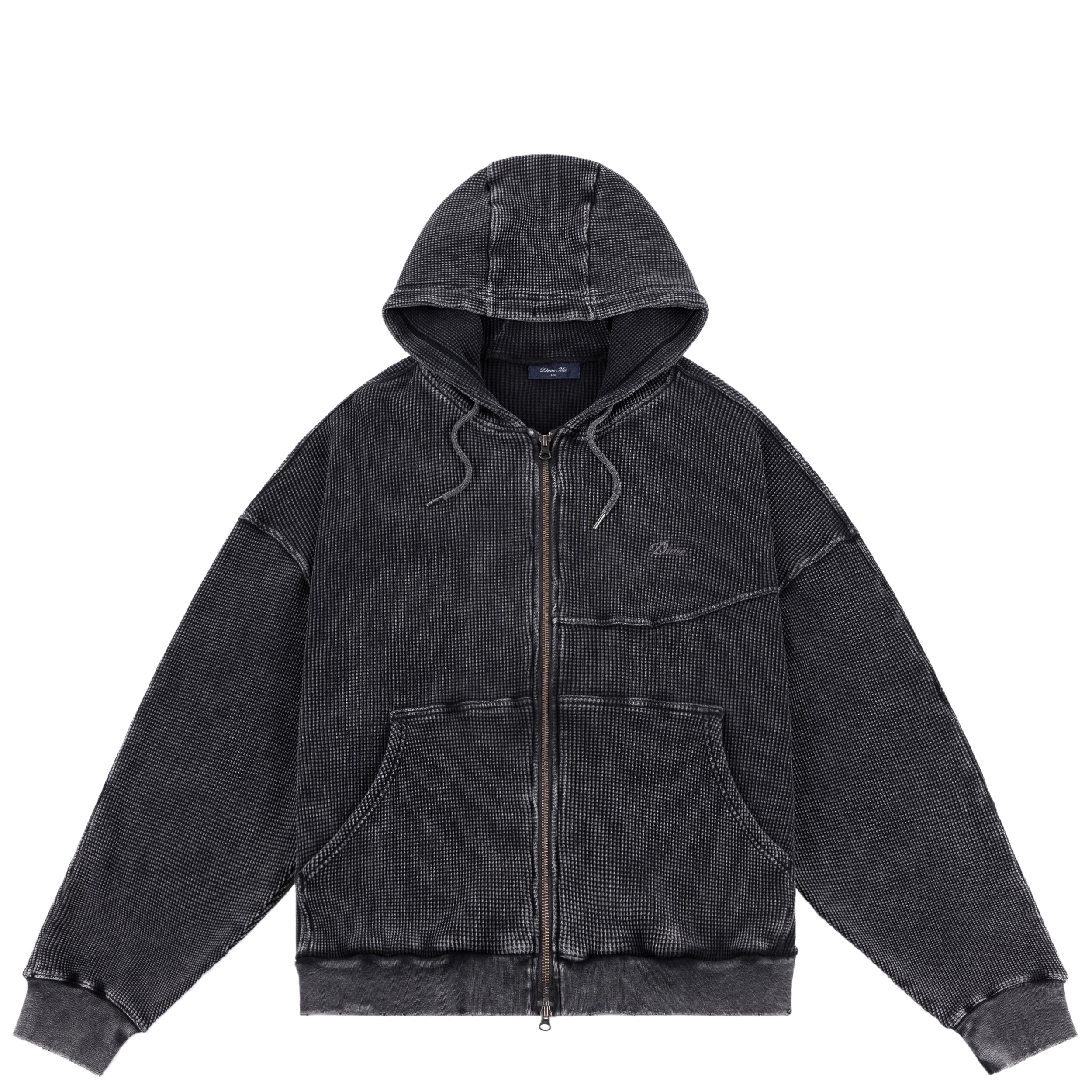 DIME MTL PREMIUM WAFFLE ZIP HOODIE FADED BLACK – Olympia