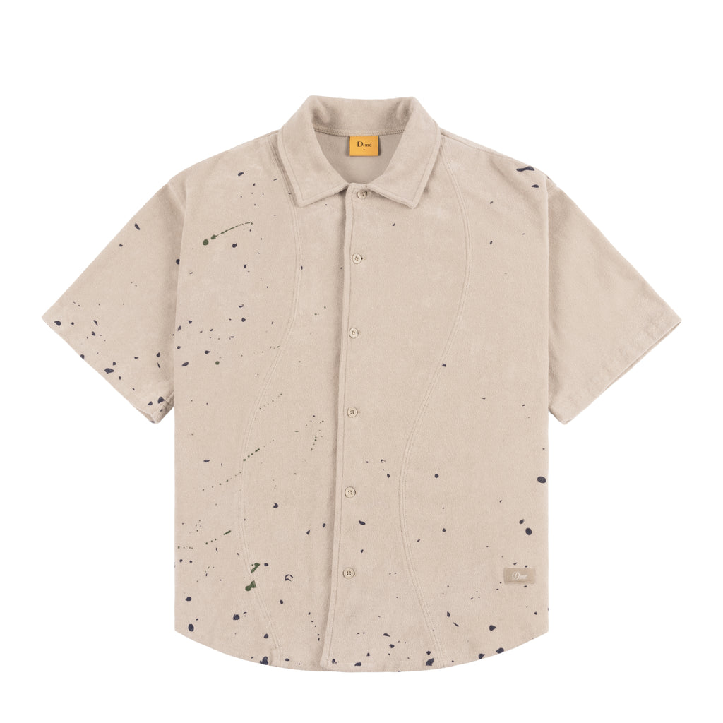 DIME MTL TERRY CLOTH PAINTED SHIRT TAN