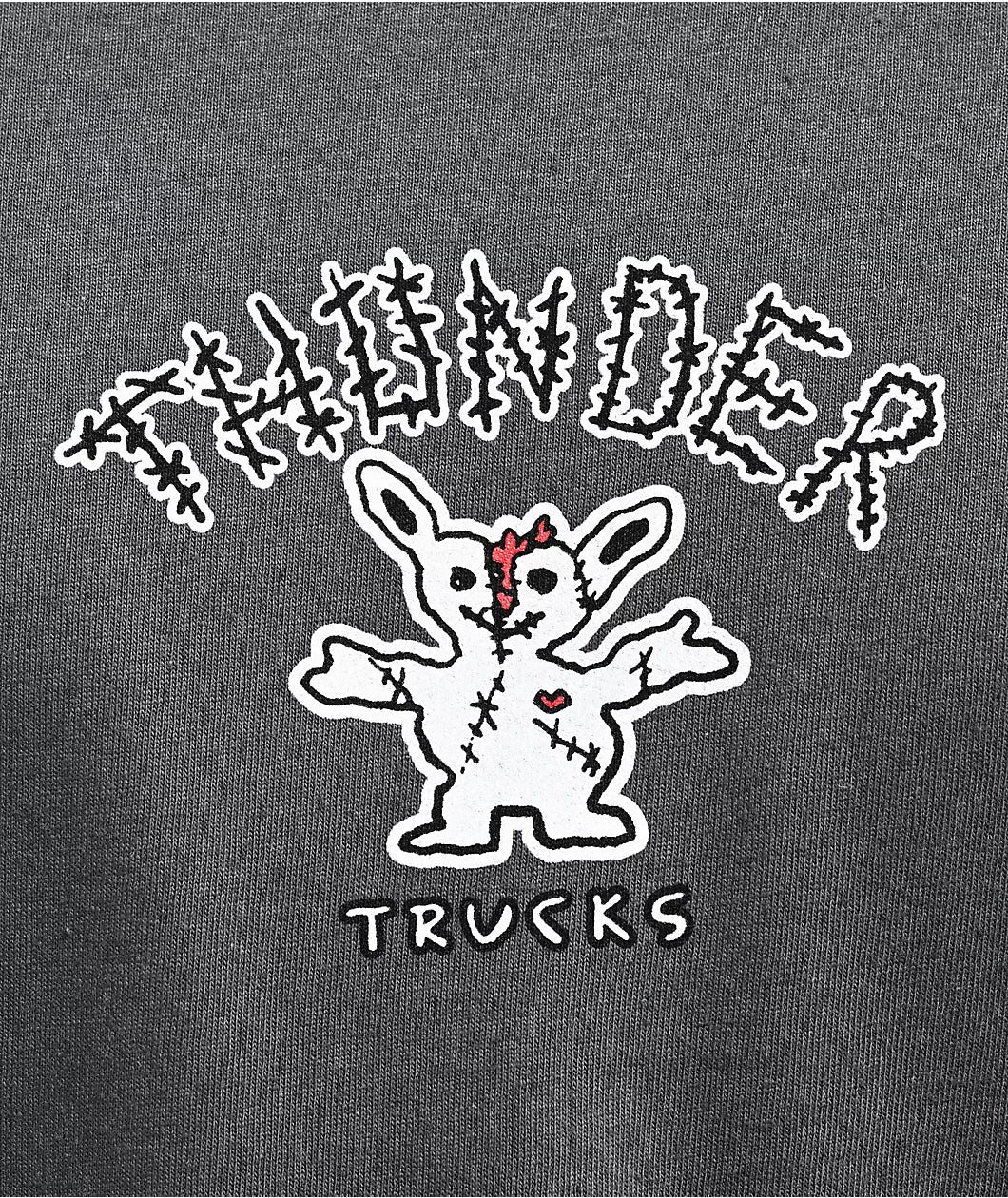 THUNDER TRUCKS TO PIECES TEE CHARCOAL