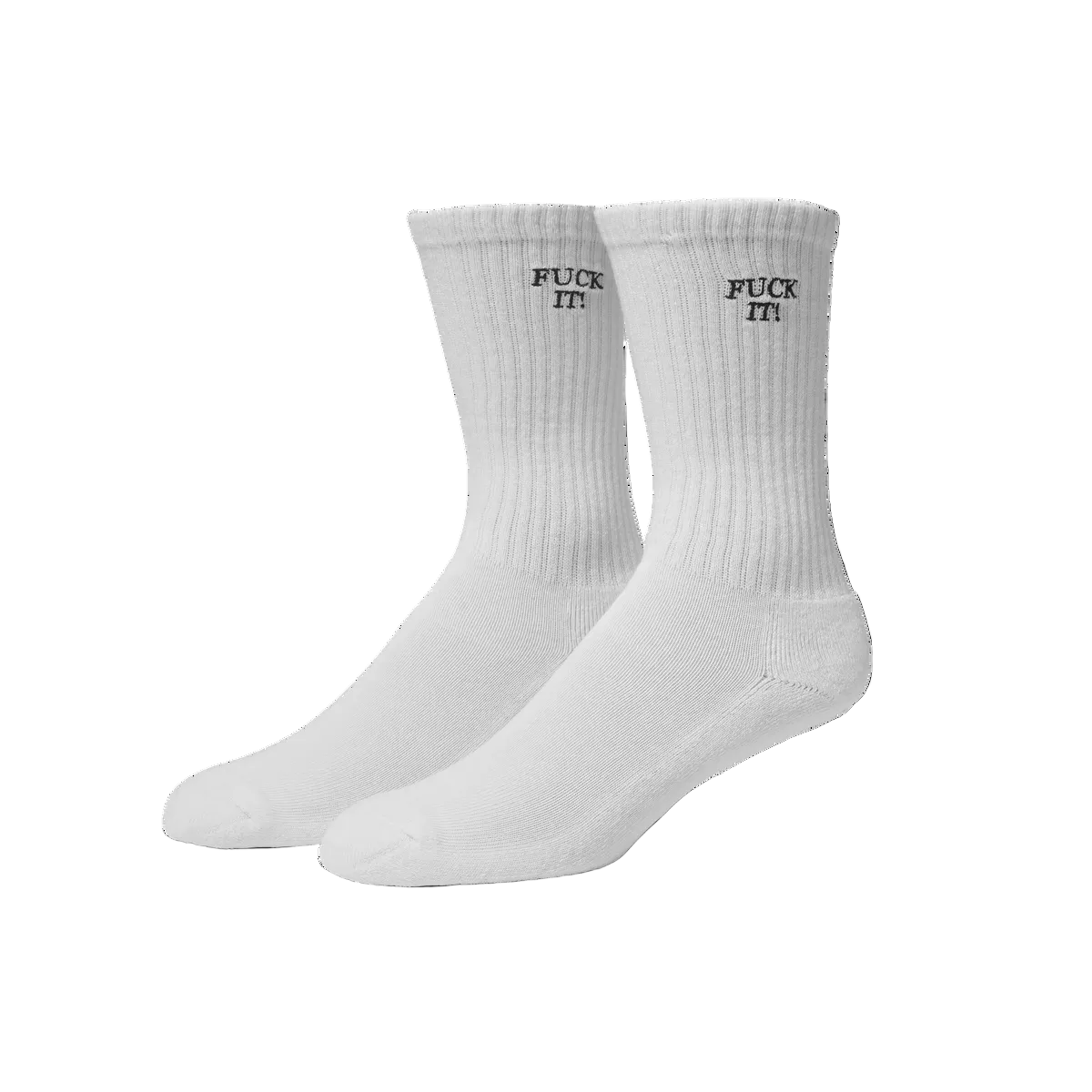 HUF WORLDWIDE FUCK IT EMBROIDERED SOCKS WHITE