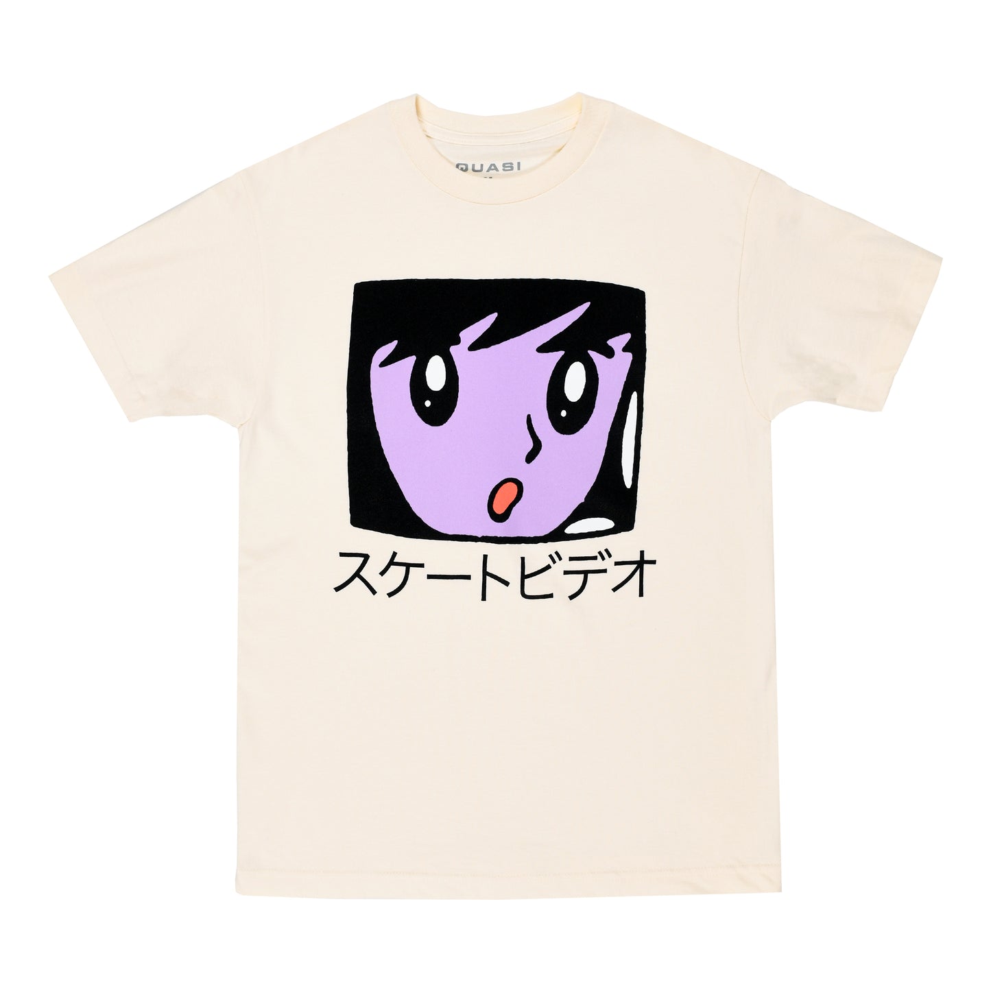 QUASI SKATEBOARDS VIDEO DEPT TEE CREAM
