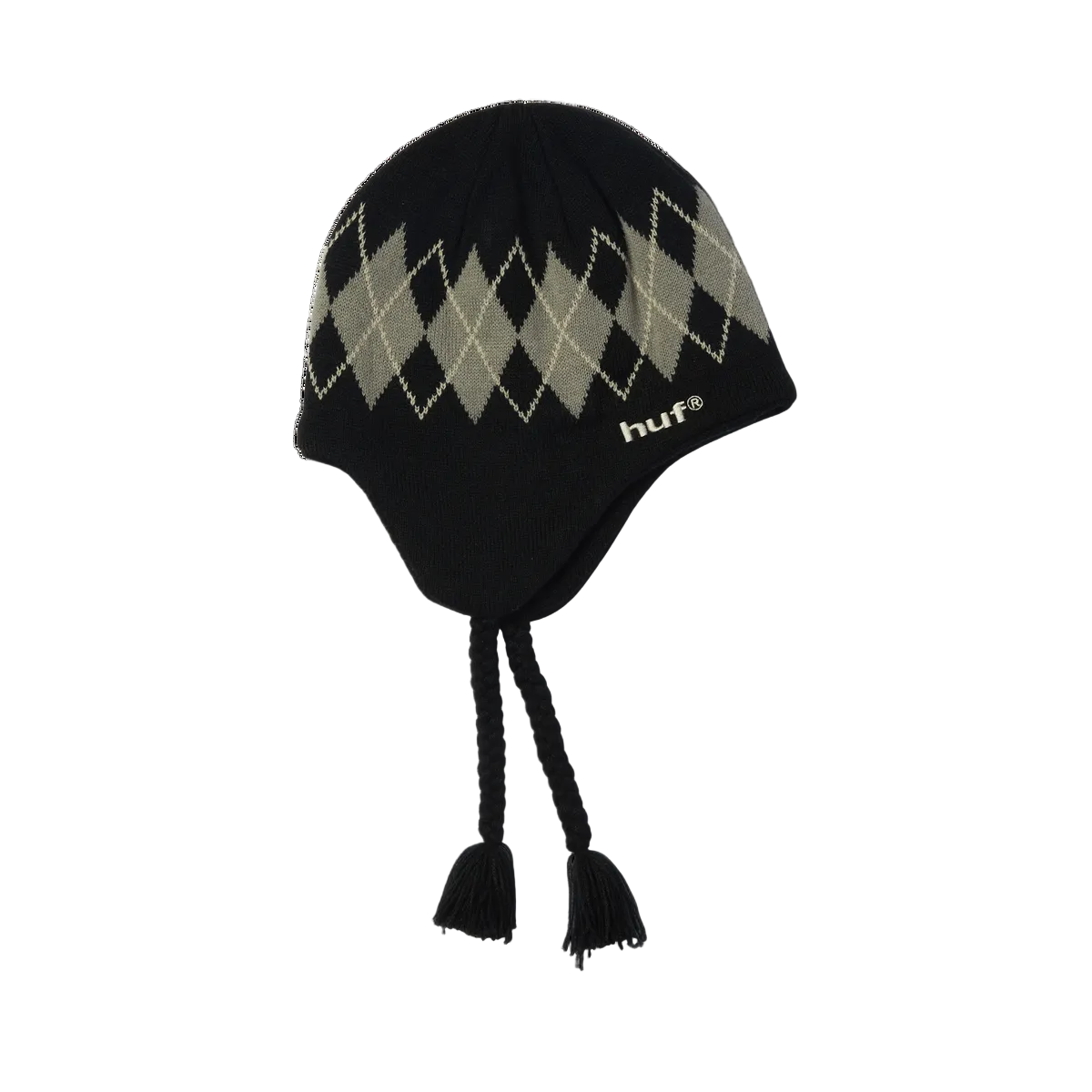 HUF WORLDWIDE WILSON BRAIDED BEANIE BLACK