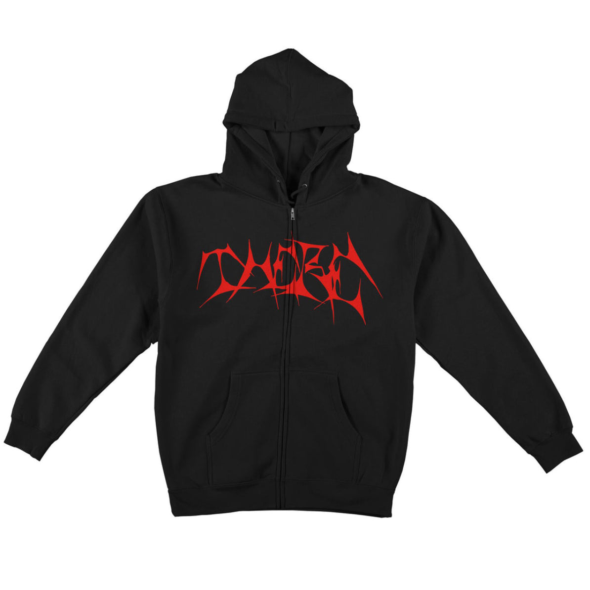THERE SKATEBOARDS PMO ZIP HOODIE BLACK/RED