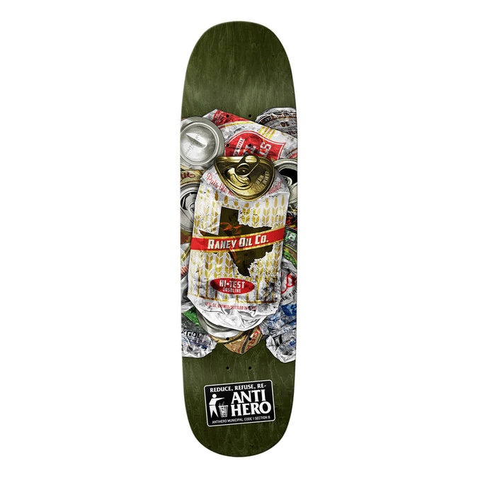 ANTIHERO SKATEBOARDS RANEY REFUSE SHAPED DECK 8.63