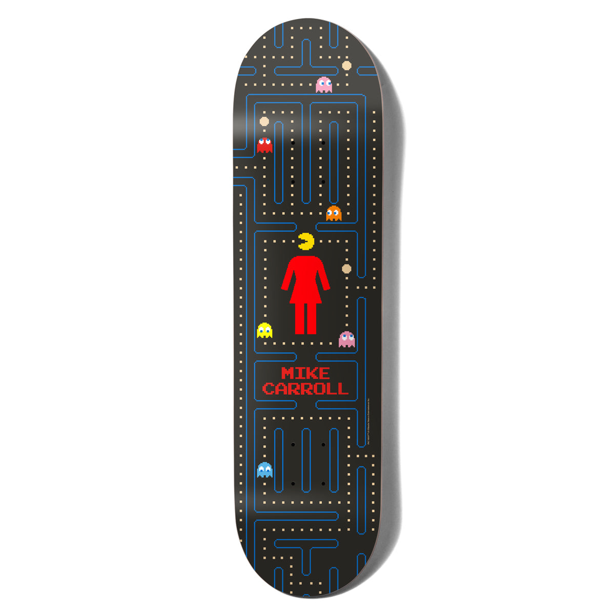 GIRL SKATEBOARDS CARROLL PAC-MAN DECK 8.375